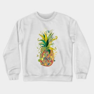 Drawing of a colorful pineapple in graffiti style Crewneck Sweatshirt